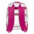 thumbnail image 6 of Clear Heavy Duty Waterproof Stadium Approved Backpack with Front Zipper Pocket for Traveling, Commuting, Recreation and Gym in Pink, 6 of 9