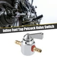 thumbnail image 2 of Válvula de combustible en línea de gasolina Unique Bargains On-Off Petcock 6mm para motocicleta ATV Quad Dirt Bike tono plateado, 2 of 6