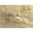 thumbnail image 3 of Eduard Peithner von Lichtenfels 14x11 Black Modern Framed Museum Art Print Titled - Landscape with Rocks in a River (19th-Early 20th Century), 3 of 5