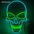 thumbnail image 3 of La cubierta de la cara de Halloween LED enciende para arriba la prueba de choque del PVC de la cubierta de la cara del cráneo asustadizo para el partido, 3 of 8