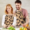 thumbnail image 5 of Beige and Black Leopard Pattern Apron-Garden Aprons for Women with Pockets-Cotton Linen Waterproof Kitchen Cooking Gardening Aprons Adjustable for Kitchen,Cooking,BBQ and Salon 33x27 Inch, 5 of 7