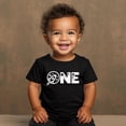 thumbnail image 3 of 1st Birthday Spaceship Space Themed T-Shirts with Planets and Stars for 1st Birthday Party Black Shirt 12 Months, 3 of 4
