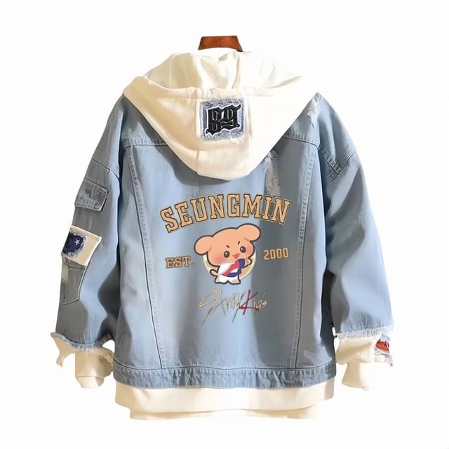 Chaqueta vaquera con capucha Stray Kids SKZOO Seungmin Est.2000 Puppym