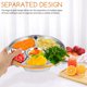 thumbnail image 5 of BRIGHTFUFU Bandeja para servir dividida con tapa, recipientes para aperitivos con tapas, bandeja para verduras, bandeja para frutas, bandeja de acero inoxidable, 5 of 8