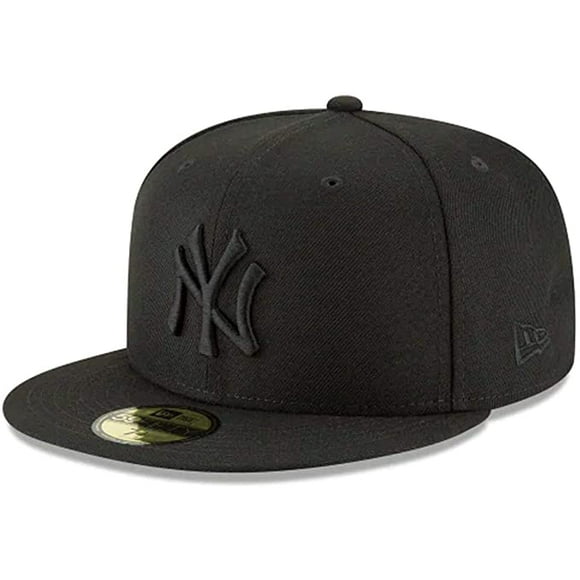 New Era 59Fifty Hat MLB Basic New York Yankees Black/Black Fitted Baseball Cap (7 1/8)