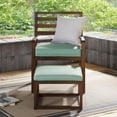 Manor Park Acacia Wood Outdoor Patio Chair & Pull Out Ottoman Dark