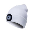 thumbnail image 1 of Gorro de punto con luz LED, recargable por USB, 4 luces LED, unisex, cálido, para invierno, con linterna, 1 of 5
