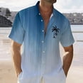 thumbnail image 2 of YANGXINX Mens Short Sleeve Shirts 2026 Summer Hawaiian Tropical Tree Gradient Print Button Down Tops Casual Beach Vacation Loose Fit Shirt, 2 of 4