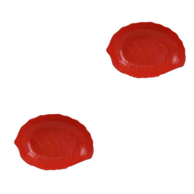 Advancent Bandeja de aperitivos de dulces Cesta de frutas Mano de obra fina Accesorios para el hogar Tamaño compacto Suministros de boda Rojo 2piezas