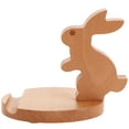 thumbnail image 2 of MasteelfCA Wood Cellphone Holder Rabbit Tabletop Mobile Tablet Holder Bunny Wood Craft Ornament for Office, 2 of 8