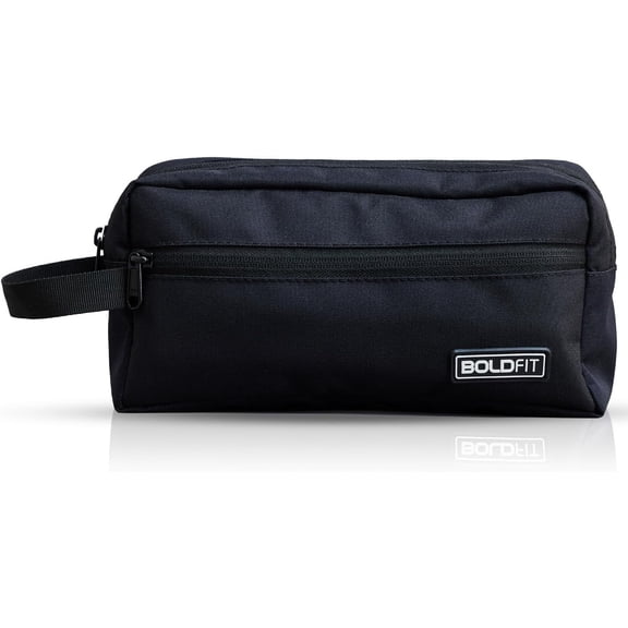 Boldfit Toiletry Bag for Men Toiletry Bag for Women Makeup Pouch, Travel Essentials Travel Organizer Makeup Bag Travel Pouch for Men for Travel Accessories Travel Kit for Toiletries, Wash Bag - Black