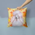 thumbnail image 2 of Carolines Treasures BB9978PW1414 White Standard Poodle Fall Fabric Decorative Pillow  14Hx14W multicolor, 2 of 4