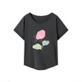 thumbnail image 1 of Camiseta básica para mujer, ropa deportiva para mujer, camiseta suave con cuello redondo para vacaciones L, 1 of 7
