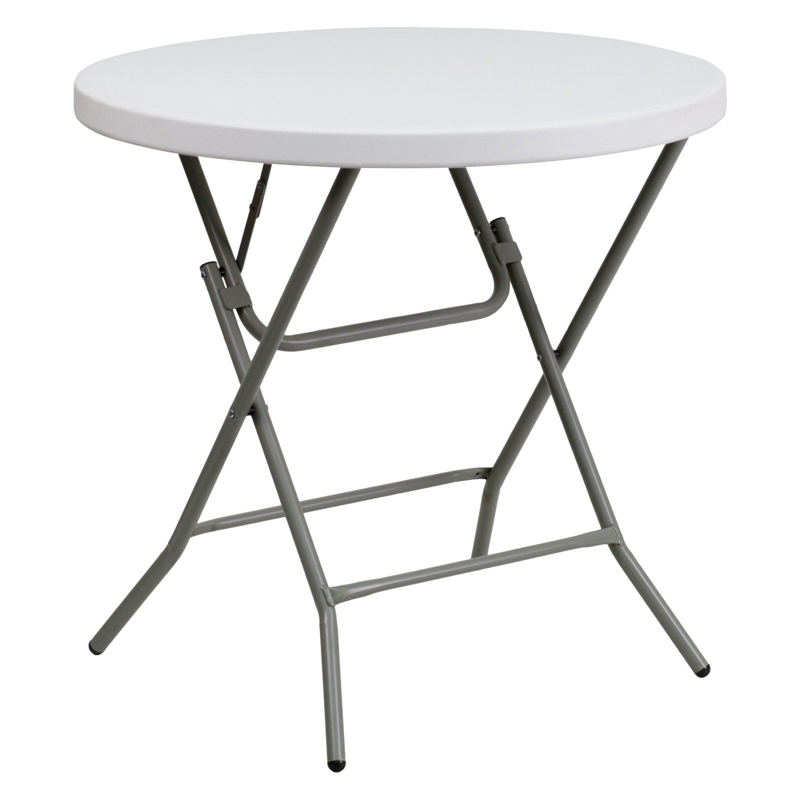 Flash Furniture 32 Round Granite White Plastic Folding Table