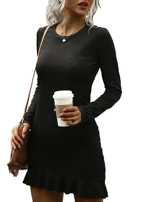 black t shirt dress walmart