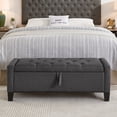 thumbnail image 5 of S-HOME Ottoman with Storage, Storage Ottoman Bench with Safety Hinge 350 lbs Weight, Upholstered Entryway Bench with Seating, 5 of 10