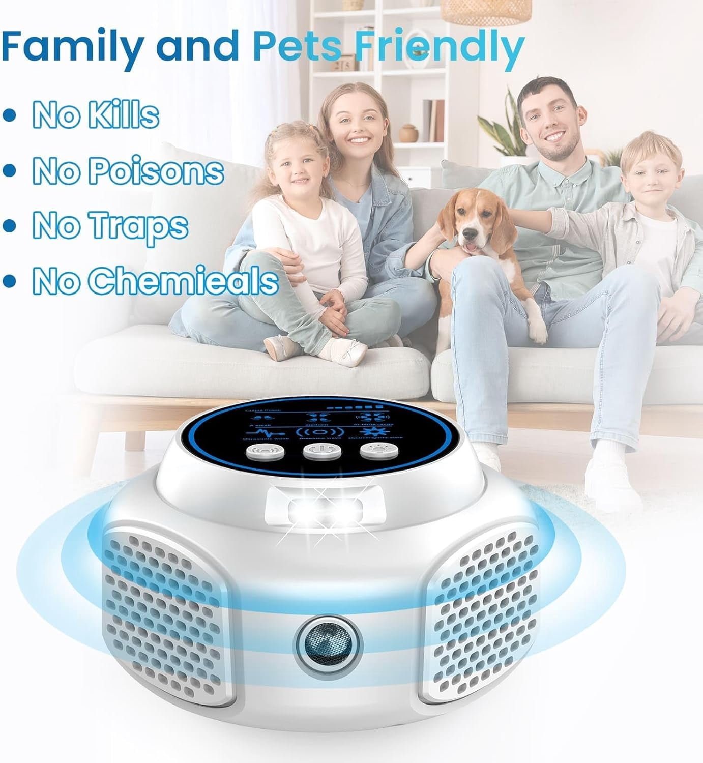 Rodent Repellent Ultrasonic Plug in, Mouse Repeller Indoor, Electronic Rodent Deterrent, Rat and Squirrel Control Device, Home Garage Kitchen Attic