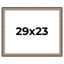 29x23 Frame Silver Real Wood Picture Frame Width 1.75 Inches | Interior Frame Depth 0.5 Inches |