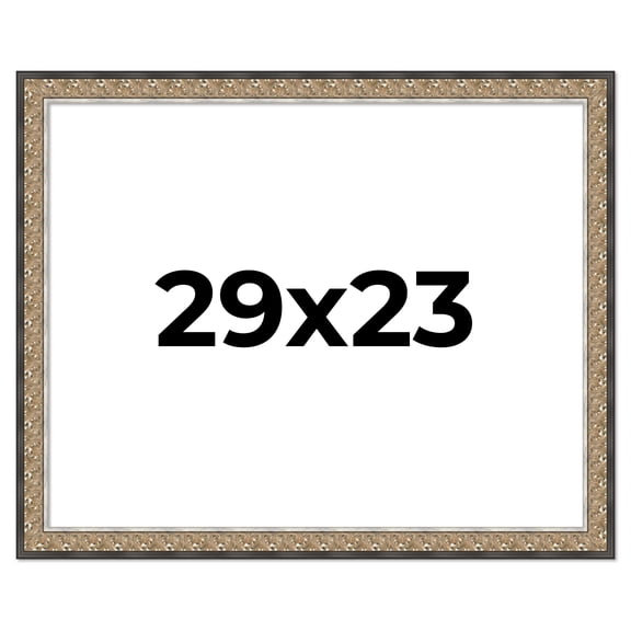 29x23 Frame Silver Real Wood Picture Frame Width 1.75 Inches | Interior Frame Depth 0.5 Inches |