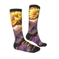 thumbnail image 3 of Haiem Sunshine Cute Cat Sunflower Socks, Funny Novelty Crazy Design Cotton Socks Sports Socks Knee High Socks For Men, Women,1Pairs - Gift For Working Friends, 3 of 8