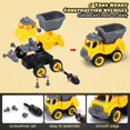 thumbnail image 7 of VKZON Construction Sensory Bins Playset, Magnetic Sandbox Play Sand Kit w/ 2lbs Magic Sand Toy, Crane, 4 Construction Vehicles,Worker Figure Beach Sand Toys Building Castle for Toddlers 2 3 4-8 Years, 7 of 7