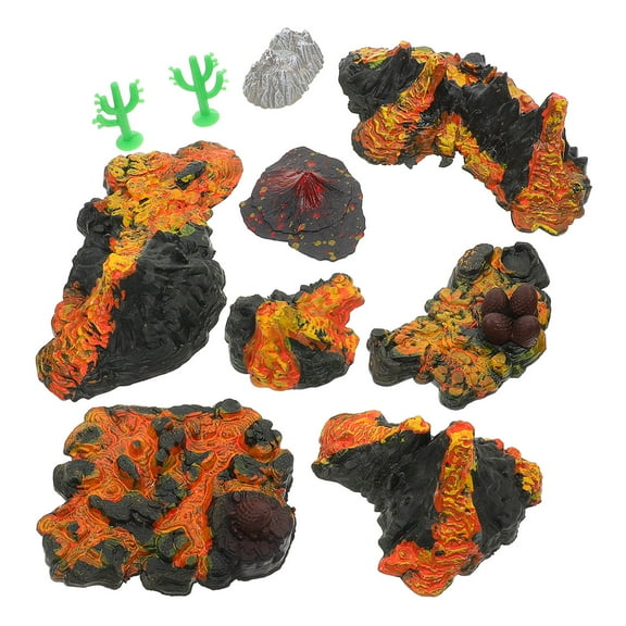 OUNONA Assorted Color PVC Volcano Model Fish Tank Decoration Aquarium Ornament Toy