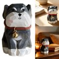 Minimalist Schnauzer Sculpture for Calm Rooms, Wooden Figurine with ...