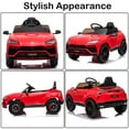 thumbnail image 3 of Ride on Toys with Remote Control, iRerts 12V Licensed Lamborghini Ride on Cars for Girls Boys, Battery Powered Electric Car for Kids Gifts, Kids Electric Vehicles with 3 Speed, LED Light, Music, Red, 3 of 9