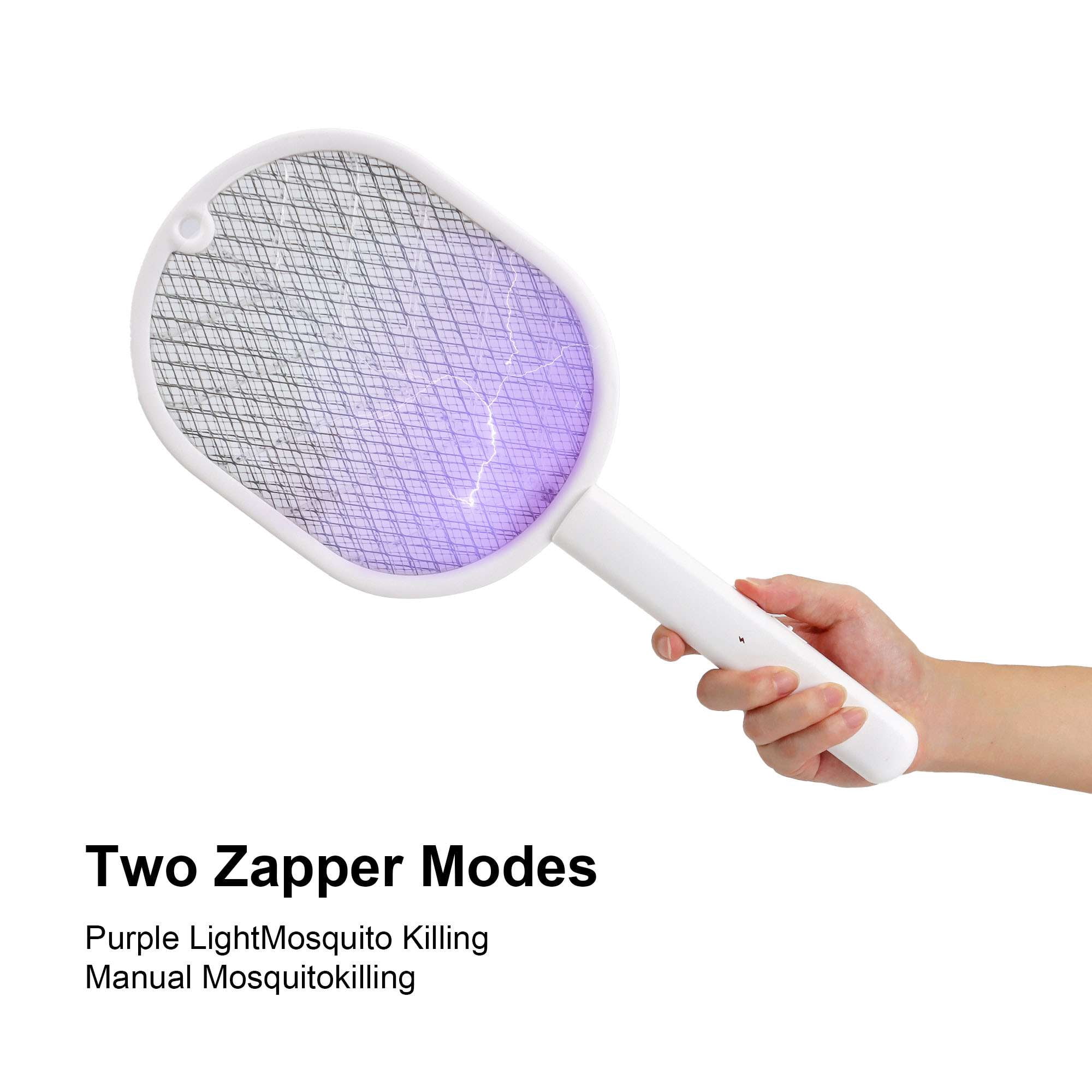 Gustave Electric Fly Swatter Bug Zapper Racket USB Rechargeable 2 in 1 Handheld 2700V Powerful Mosquito Killer Insect Trap Lamp for Indoor Outdoor "Green"