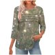 thumbnail image 2 of Heisall Womens Tops 3/4 Sleeve Round Neck Loose Casual Tshirts Striped Print Pullover, 2 of 6