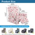thumbnail image 6 of SCRAWLGOD Cow Print Strawberry Pink Recliner Covers Stretch Recliner Sofa Cover Furniture Protector Recliner Chair Covers with Elastic Band Washable Dog Couch Recliner Cover for Living Room, 6 of 7