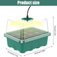 thumbnail image 3 of AMERTEER 18 Pcs Seed Starter Trays Greenhouse Seed Starter Kit with Grow Light Small Seedling Trays with Humidity Vented Domes Reusable Greenhouse Grow Trays for Seed Growing Starting, 3 of 9