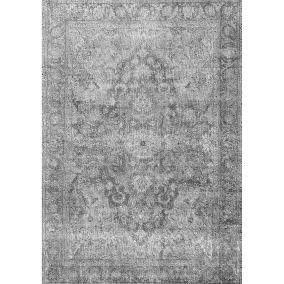 Ahgly Company Indoor Rectangle Persian Gray Traditional Area Rugs, 8' x 12'