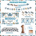 thumbnail image 2 of My First Rodeo Decorations Boy, Cowboy 1st Birthday Party Decorations, Cowboy Balloon Arch Kit Western Party Supplies Backdrop Tablecloth Photo Banner for 1st Rodeo Birthday Party Decor Boy, 2 of 7