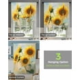 thumbnail image 4 of Sunflower Tie Up Curtains for Window, Watercolor Yellow Floral Botanical Thermal Insulted Balloon Shade Adjustable Rod Pocket Curtains Valance Panels for Kitchen Bathroom Café 42 x 45, 4 of 7