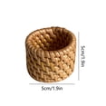 thumbnail image 4 of Rattan Napkin Rings | Handwoven Wooden Napkin Holder | Brown Woven Table Setting Decor | 1 Piece, 4 of 7