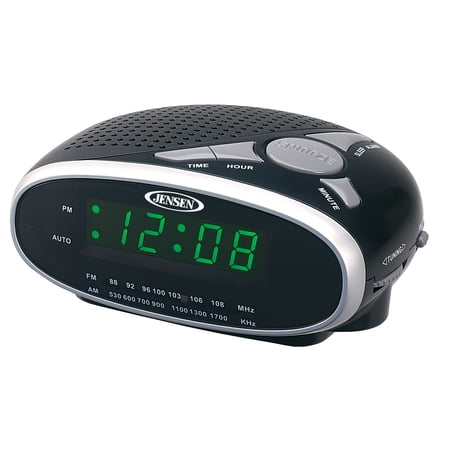 Jensen LED Alarm Clocks, JCR-175 in Black color