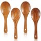 thumbnail image 1 of Cucharas de madera YEJLMXG 4 piezas 21,5 cm marrón, 1 of 5