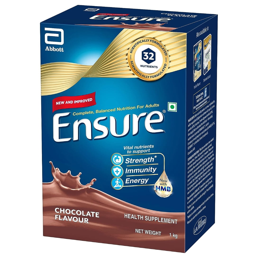 Ensure Powder Chocolate Flavor Complete Balanced Nutrition 1Kg Pack of