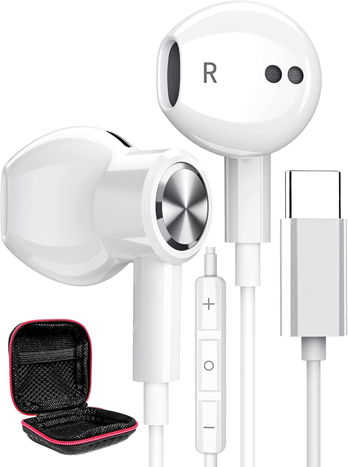 USB C Headphones, Galaxy S22+ Ultra Earbuds Wired USB Type C Earphones