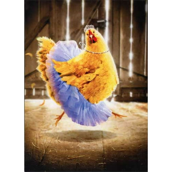 Avanti Press Chicken in Tutu Funny / Humorous Birthday Card