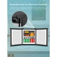 thumbnail image 6 of Compact Upright Freezer, fohere 1.1 cu.ft Countertop Mini Freezer with Reversible Door and 7 Adjustable Temperature, for Home/Apartment/Office, Silver, 6 of 7