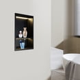 thumbnail image 5 of 13.1*19.1*4in Modern Embedded+Wall Mount Black Stainless Steel Shower Niche with LED Light for Bathrooms, 5 of 20