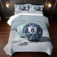 thumbnail image 2 of Erosebridal 8 Ball Twin Quilt Set Mint Twin Coverlet Set, Navy Mint 2-Piece 1 Bedspread and 1 Pillowcase, 2 of 7