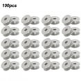 thumbnail image 3 of 100Pcs Metal Bobbins Flat Embroidery Car Sewing Machine Replacement Accessories, 3 of 7