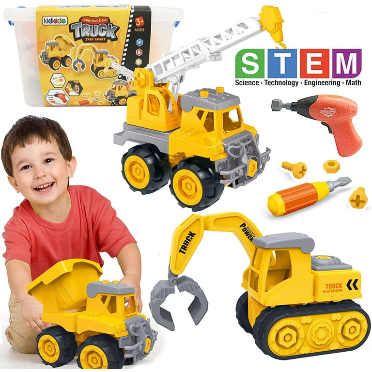 Jackie s Take Apart Truck for Boys and Girls Set of 3 Construction