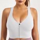 thumbnail image 1 of Ropa interior deportiva todo en uno para mujer, chaleco de yoga con espalda fruncida, cremallera, sin aros, para fitness, running, a prueba de golpes, de secado rápido, 1 of 6