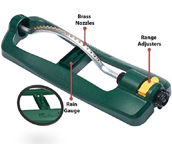 Melnor 30300 Turbo Oscillating Sprinkler, 3,600 sq. ft, Basic