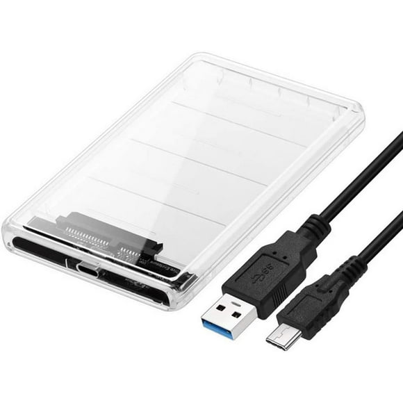 axGear USB-C Transparent SATA External HDD SDD Hard Drive 2.5 inch USB 3.1 Enclosure
