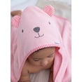 thumbnail image 4 of Gerber Baby Girl Pink Absorbent Hooded Towel, One Size, 4 of 10